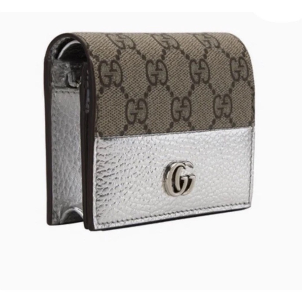 Gucci Marmont Compact Wallet Monogram With Silver Trim and Interior NWT! - Picture 2 of 7